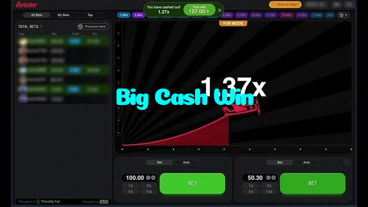 Big Cash Win casino presented on mobile device in Pakistan with slots and live games